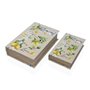 Boîte Décorative Versa Toile Bois MDF Citron