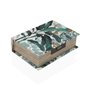 Boîte à bijoux Versa Toile Bois MDF 7 x 22 x 16 cm Tropical