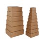 Set de boîtes décoratives Versa Marron Carton (15 Pièces)
