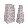 Set de boîtes décoratives Versa Carton Fleurs (15 Pièces)