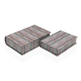 Boîte Décorative Versa Toile Bois MDF Livre