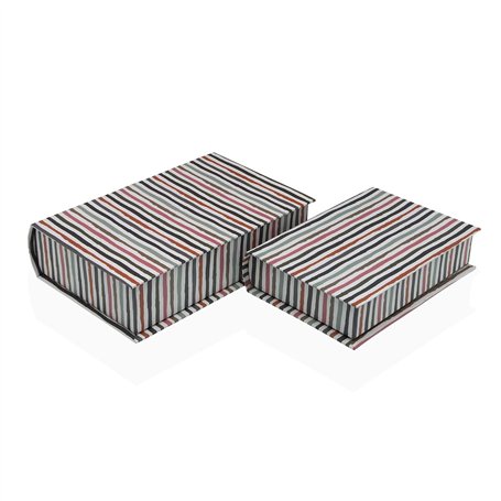 Boîte Décorative Versa Toile Bois MDF Livre