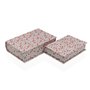 Boîte Décorative Versa Toile Bois MDF Livre Roses