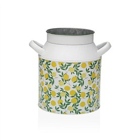 Vase Versa Jaune Citron Métal 13 x 15