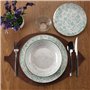 Assiettes Versa Turquoise Porcelaine Fleurs 18 Pièces