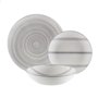 Assiettes Versa VORTEX  Gris Porcelaine 18 Pièces