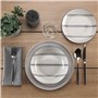 Assiettes Versa VORTEX  Gris Porcelaine 18 Pièces