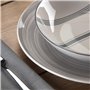 Assiettes Versa VORTEX  Gris Porcelaine 18 Pièces