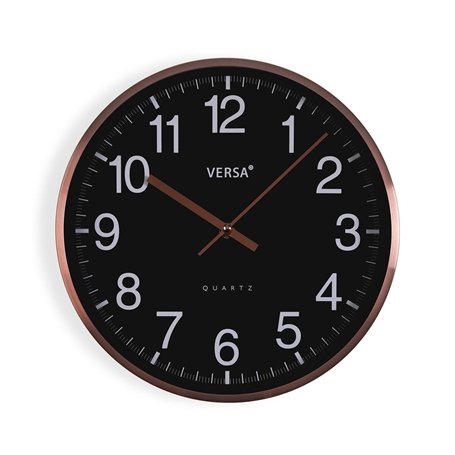 Horloge Murale Versa Noir Métal