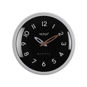 Horloge Murale Versa Blanc Noir Plastique