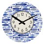 Horloge Murale Versa Bois Poissons 4 x 30 x 30 cm
