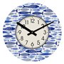 Horloge Murale Versa Bois Poissons 4 x 30 x 30 cm