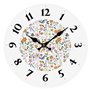 Horloge Murale Versa Bois Fleurs 4 x 30 x 30 cm