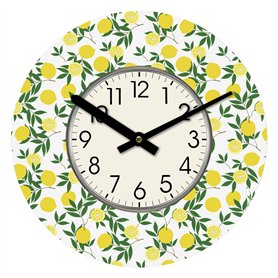 Horloge Murale Versa Bois Citron 4 x 30 x 30 cm