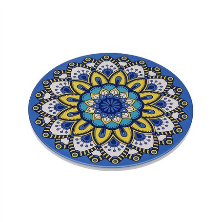 Dessous de plat Versa Bleu Liège Céramique Mandala 20 X 0