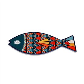 Dessous de plat Versa Vert Liège Céramique Poisson 14 x 0