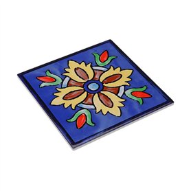 Dessous de plat Versa Bleu Liège Céramique Carrelage 20 X 0