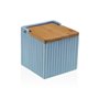 Salière avec couvercle Versa Bleu Céramique Bambou Dolomite 11 x 11 x 11 cm