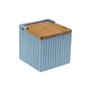 Salière avec couvercle Versa Bleu Céramique Bambou Dolomite 11 x 11 x 11 cm