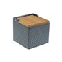 Salière avec couvercle Versa Gris Céramique Bambou Dolomite 11 x 11 x 11 cm