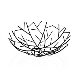 Coupe à fruits Versa Noir Métal Acier 30 x 9 x 30 cm