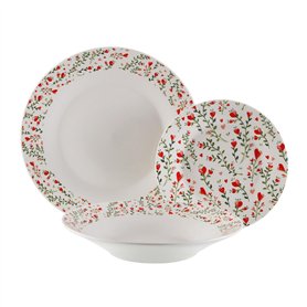 Assiettes Versa Porcelaine Coeurs 18 Pièces
