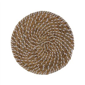 Dessous de plat Versa Blanc Textile Jacinthe d'eau 38 cm