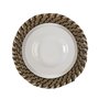Dessous de plat Versa Blanc Noir Textile Jacinthe d'eau 38 cm