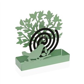 Support pour spirales anti-moustiques Versa Vert Métal 5 x 17 x 17 cm Arbre