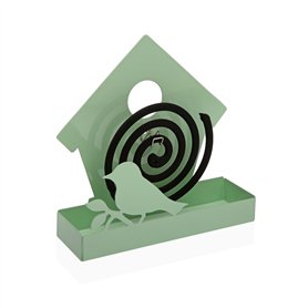 Support pour spirales anti-moustiques Versa Vert Métal 5 x 17 x 17 cm Oiseau