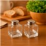 Salière et Poivrière Versa Métal Verre