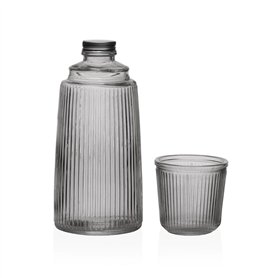 Bouteille d'eau Versa Noir verre Aluminium 10