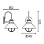 Faro Barcelona 71129 - NÁUTICA 350 Applique rouille