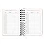 Dohe - Agenda Scolaire 2024 2025 - Jour par Page, Format A6 (12x17 cm), Fermoir à anneaux et élastique, Espagnol et Anglais, 4 P