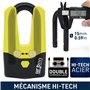 URBAN U9DY Antivol Moto Bloque Disque Mini U Homologué SRA, Sécurité Maximale Entièrement Testée, Fourche ø15 Double Fermeture, 