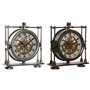 Horloge de table Home ESPRIT Doré Argenté Vintage (2 Unités)