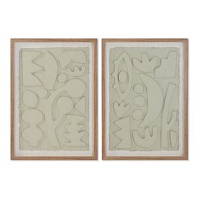 Cadre Home ESPRIT Beige Abstrait Scandinave 50 x 3 x 70 cm (2 Unités)