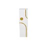 Piédestal Home ESPRIT Blanc Doré Bois MDF Moderne 25 x 25 x 80 cm