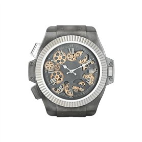 Horloge Murale Home ESPRIT Noir Argenté Fer