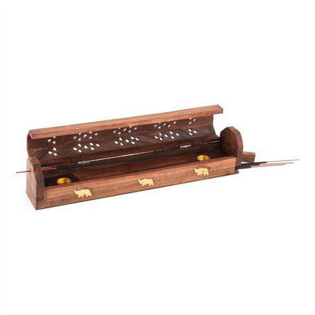 Support DKD Home Decor Encens Bois Bambou Mandala Naturel 26 x 8 x 8 cm (6 Pièces)