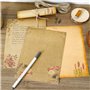 Papier à Lettre Vintage et Enveloppe,Papier Papeterie Vintage,Enveloppe Vintage Papier,L'ensemble de Papeterie Vintage,Adapté po