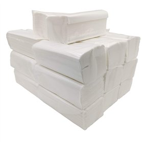 limpiezabarata | Tissue Zig Zag | Lot De 3000 Serviettes En Papier Laminé | Double Épaisseur
