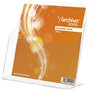 Présentoir de bureau en polystyrène transparent DIN A4 vertical 220 x 40 x 230 mm