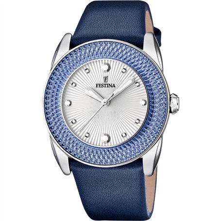 Festina Montre pour femme F16591/8 Special Prices Boîtier en acier inoxydable 316l Argenté Bracelet en caoutchouc