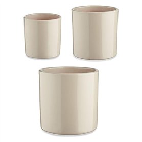 Ibergarden Set de Pots Ø 14 cm Ø 22 cm Ø 17 cm Cylindre 3 Pièces Gris