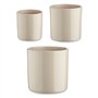 Ibergarden Set de Pots Ø 14 cm Ø 22 cm Ø 17 cm Cylindre 3 Pièces Gris