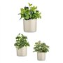 Ibergarden Set de Pots Ø 14 cm Ø 22 cm Ø 17 cm Cylindre 3 Pièces Gris