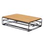 Organisateur de capsules de café Noir Naturel Métal Bambou 21 x 57 x 8