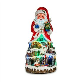Décoration Père Noël 25 x 25 x 51 cm Blanc Résine 25 x 51 x 25 cm