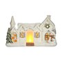 Figurine Décorative Noël Lumière LED Maison Blanc Polyrésine 13 x 26